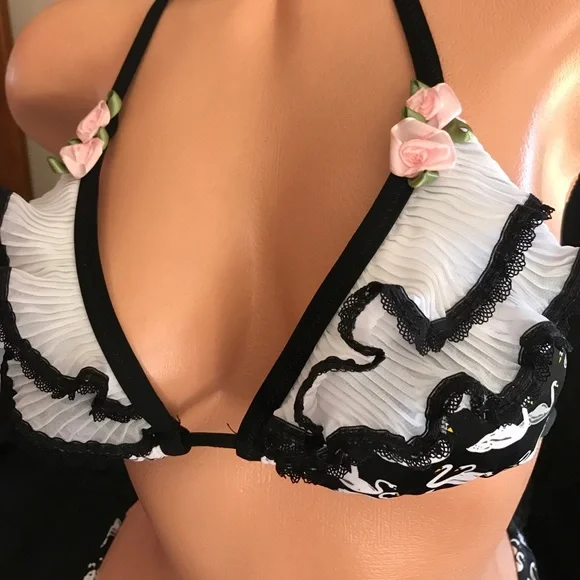 Bikini Bralette Betsey Johnson Imprimé Peau De Serpent - Taille L - Neuf Avec étiquette